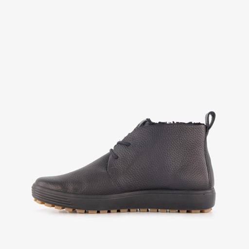 ECCO Soft 7 Tred leren dames veterschoenen zwart