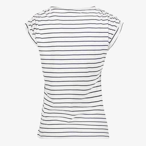 Dames T-shirt gestreept wit blauw