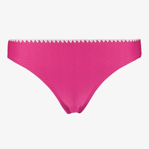 Dames bikinibroekje met structuur roze wit