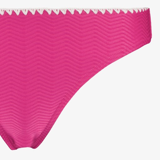 Dames bikinibroekje met structuur roze wit