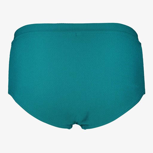 Hipster bikinibroekje met overslag petrol