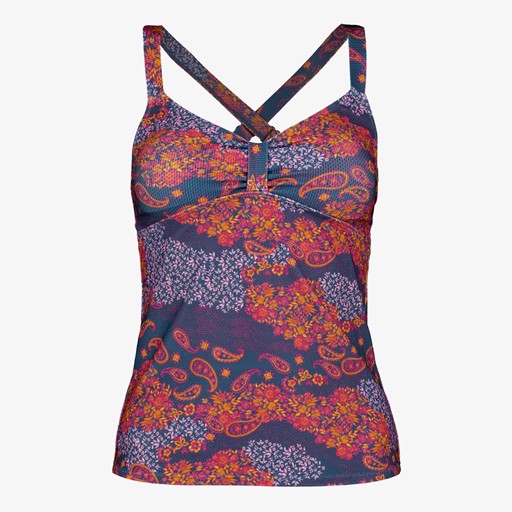 Voorgevormde dames tankini print blauw