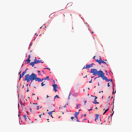 Voorgevormde triangel bikinitop bloemenprint