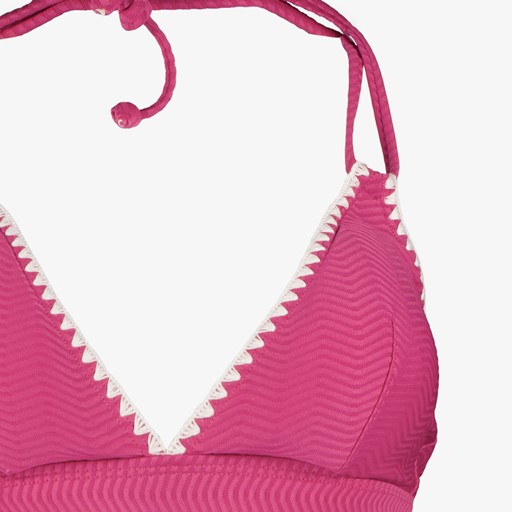 Voorgevormde triangel bikinitop roze