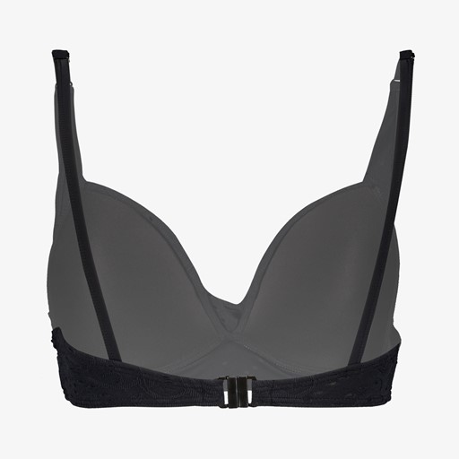 Voorgevormde dames bikinitop broderie zwart