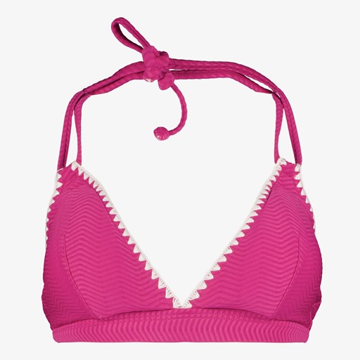 Voorgevormde triangel bikinitop roze