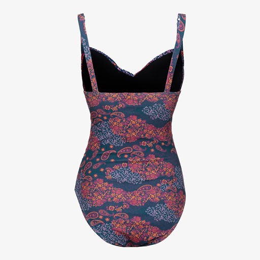 Voorgevormd dames badpak print blauw