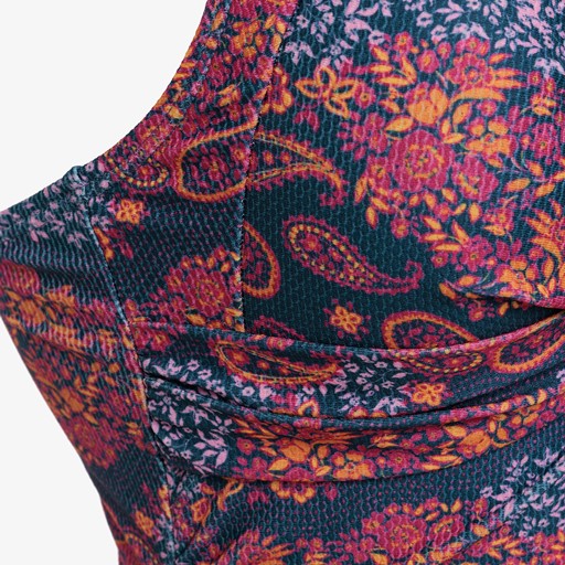 Voorgevormd dames badpak print blauw