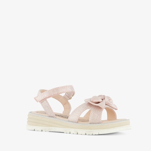 Meisjes sandalen met glitters en strikje