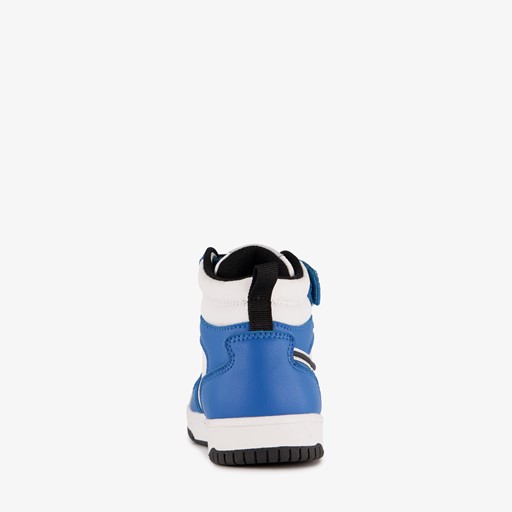 Hoge jongens sneakers blauw wit
