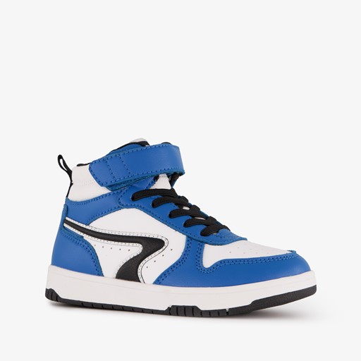 Hoge jongens sneakers blauw wit