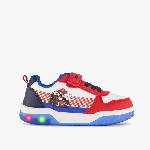 Mario Kart kinder sneakers met lichtjes rood blauw