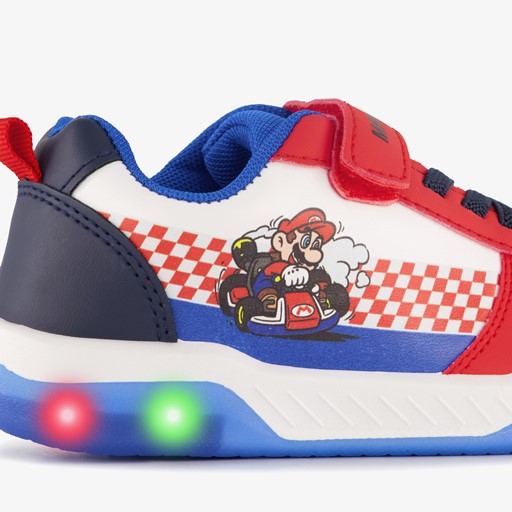 Mario Kart kinder sneakers met lichtjes rood blauw