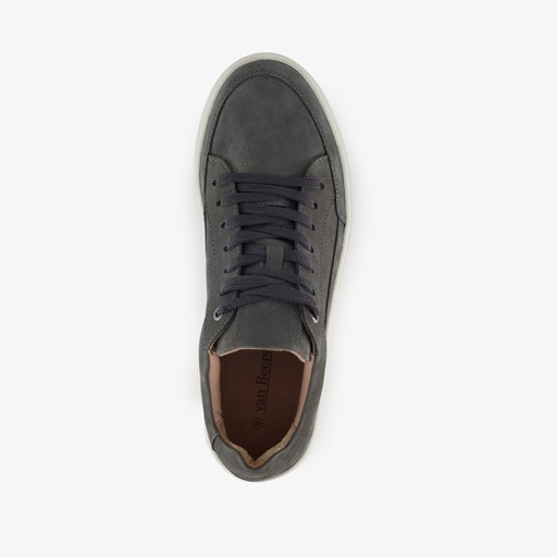 Leren heren sneakers antraciet