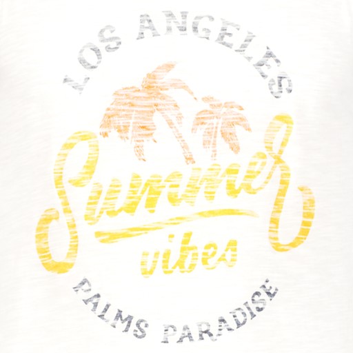 Heren singlet met print wit