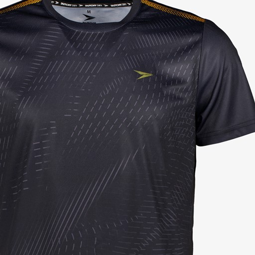 Dry heren voetbal T-shirt zwart grijs