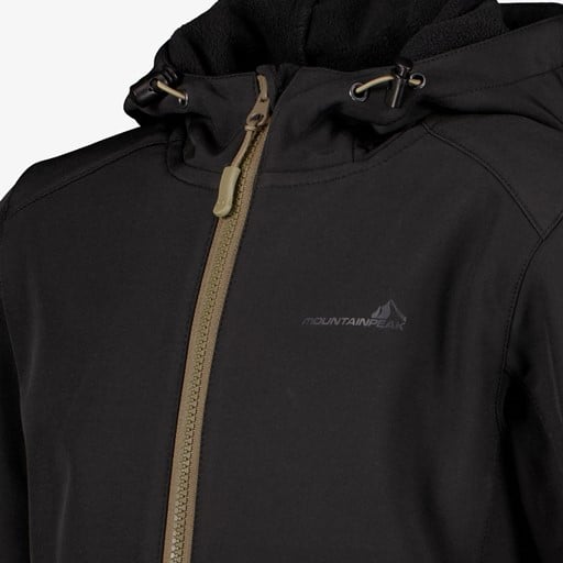 Kinder softshell jas zwart