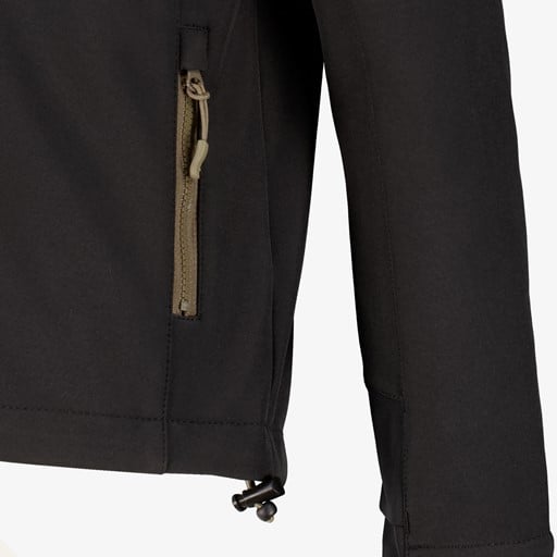 Kinder softshell jas zwart