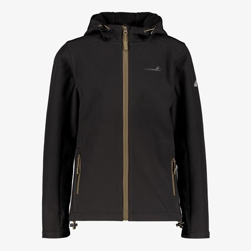 Kinder softshell jas zwart