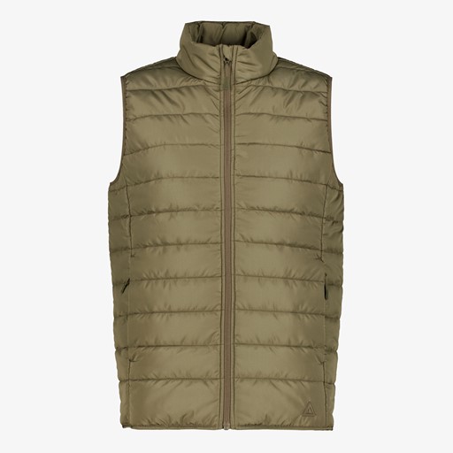 Heren bodywarmer groen grijs