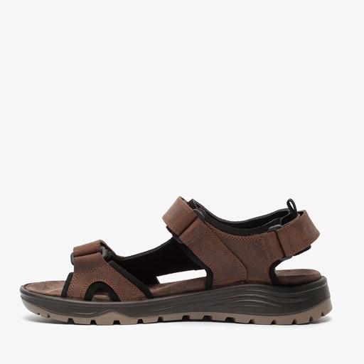 Leren heren sandalen bruin
