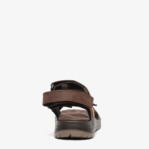 Leren heren sandalen bruin