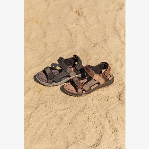 Leren heren sandalen bruin