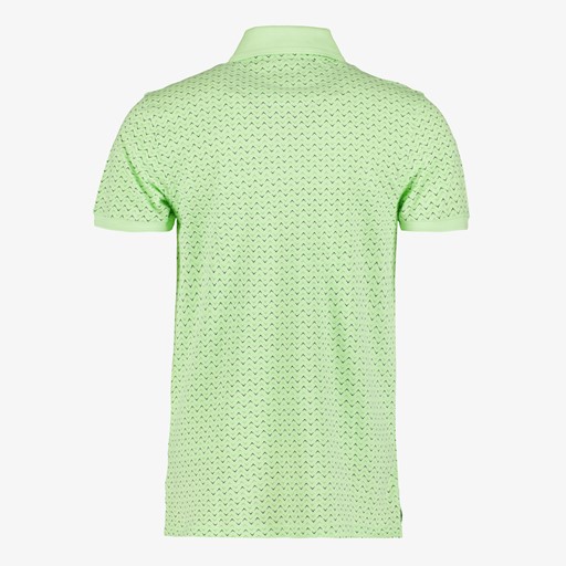 Heren polo met print groen