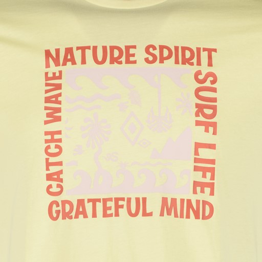 Heren T-shirt met tekst geel