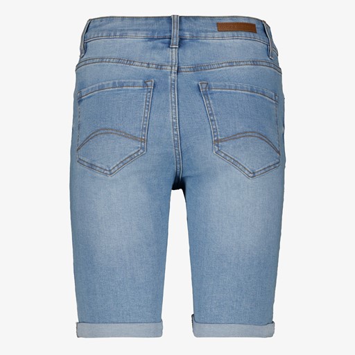 Dames denim bermuda short medium blauw