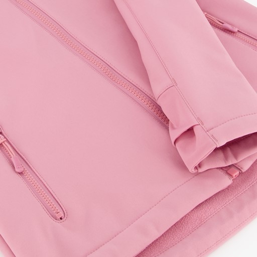 Kinder softshell jas lichtroze