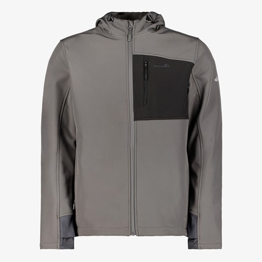 Heren softshell jas donkergrijs