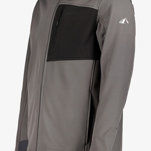 Heren softshell jas donkergrijs