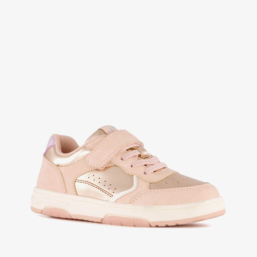 Metallic meisjes sneakers lichtroze