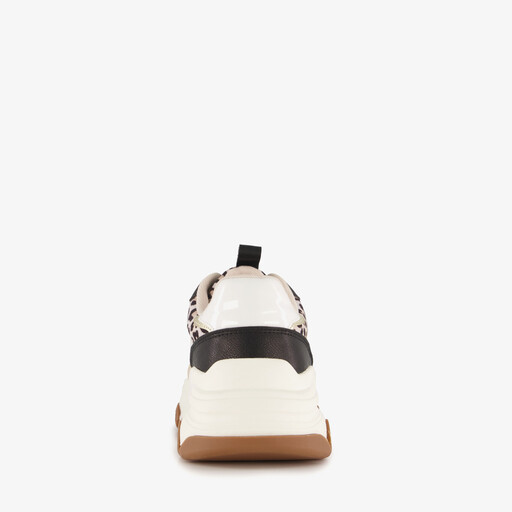 Dames dad sneakers met luipaardprint