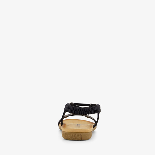 Dames sandalen met glitters zwart