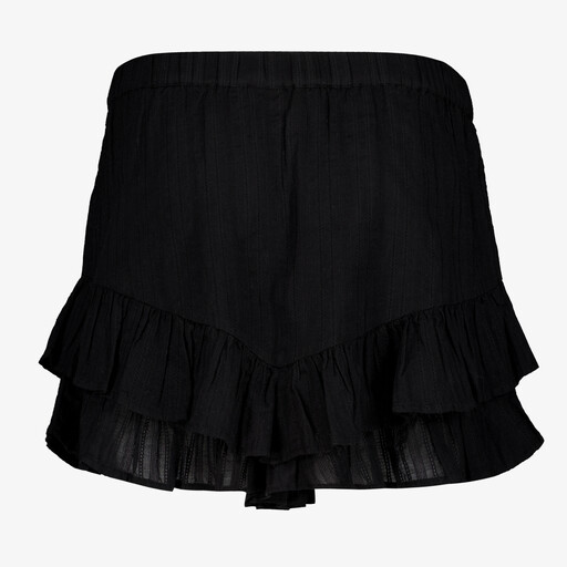 Dames short met broderie zwart