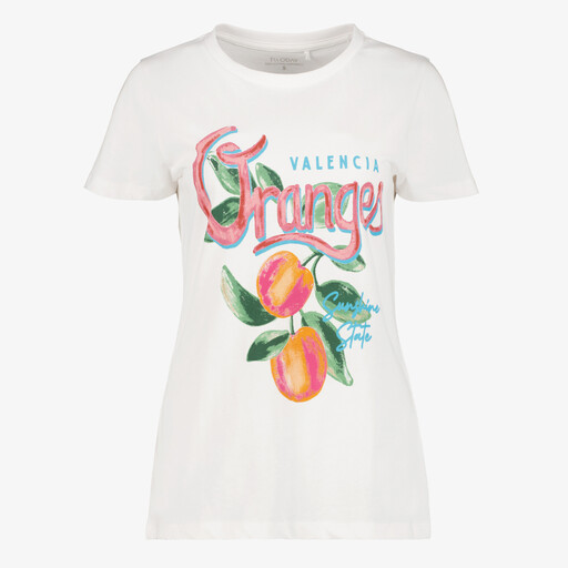 Dames T-shirt met frontprint fruit