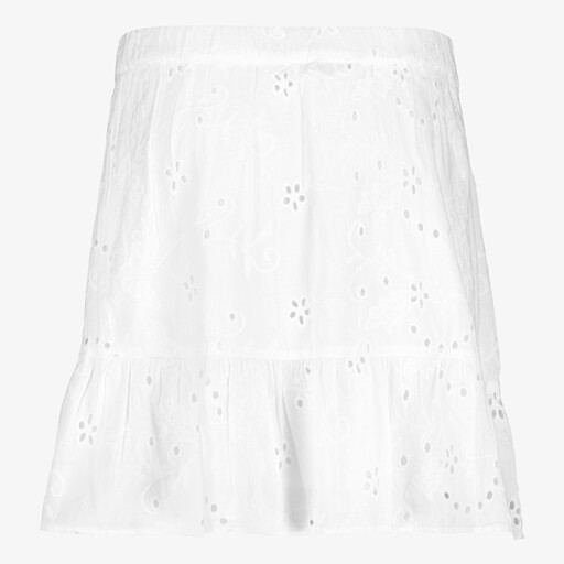 Dames broderie rok wit