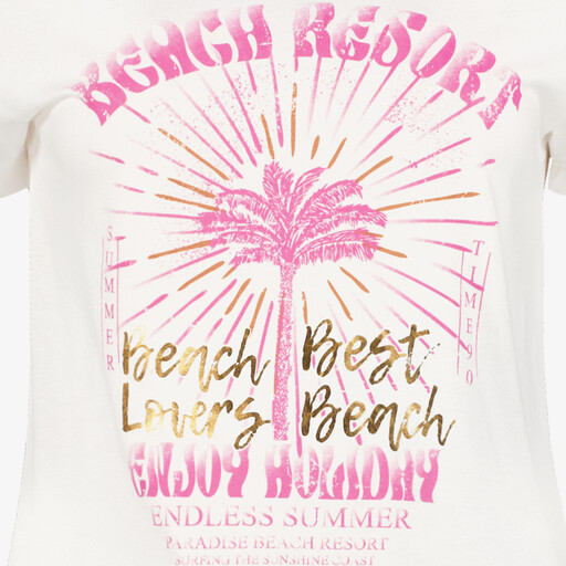 Dames T-shirt met opdruk roze goud