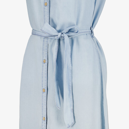 Dames jurk met vlindermouwen lichtblauw