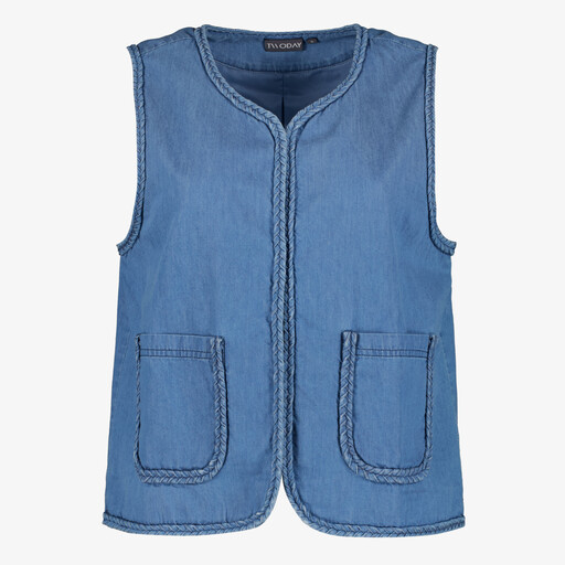 Denim dames gilet blauw