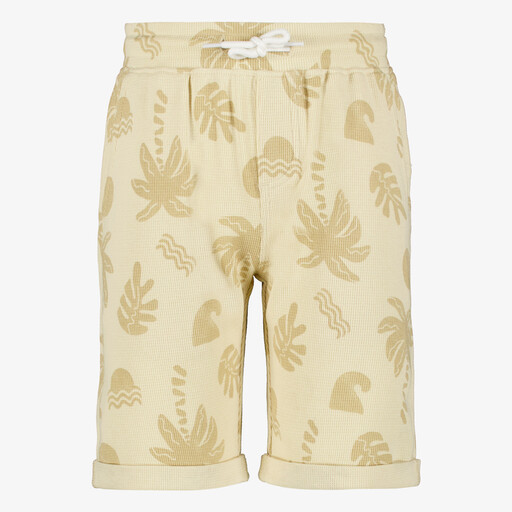 Jongens short met print beige