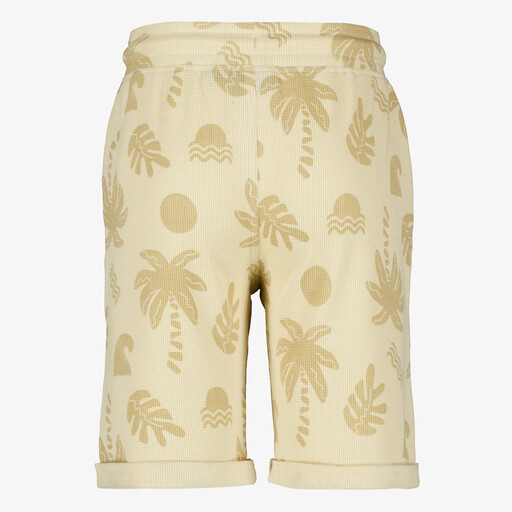 Jongens short met print beige
