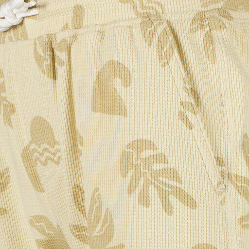 Jongens short met print beige