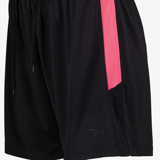 Dames voetbalshort zwart roze