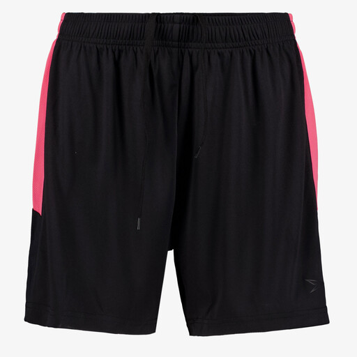 Dames voetbalshort zwart roze