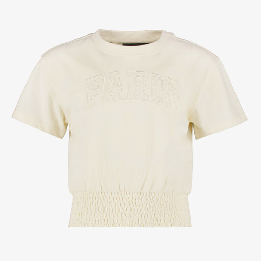 Meisjes T-shirt met elastiek wit