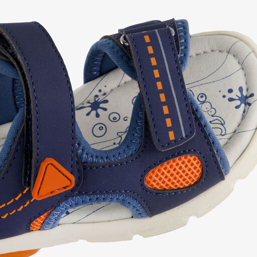 Jongens sandalen blauw oranje