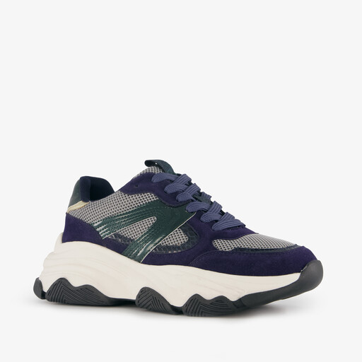 Dames dad sneakers blauw